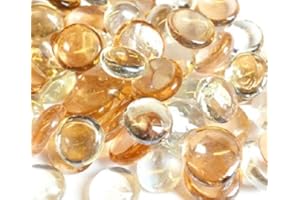 SOOTHING IDEAS 500g app 115 Peach Crystal Colourful Mixed Glass Pebbles/Stones/Gems/Nuggets/Beads 17-20mm