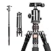 Produktbild HEOYSN Fotostativ 164cm/64.57in, Tragbare mit 360° Kugelkopf aus Hochwertigen Aluminiumlegierungen. Leichtgewichtiges Stativ. Kompatibel mit Canon/Nikon/Olympus/Pentax DSLR-/ Allen Kameras (orange)