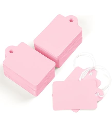 G2PLUS Lot De 1000 étiquettes De Prix à Suspendre 3,5 X 5 Cm Étiquettes Pour Vêtements Et Bijoux (marron