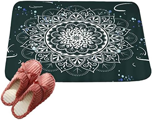 LvRaoo Floor/Door Mat | Non-slip Mud Dust Trapper Mats Washable Carpet Rug | Basic, Simple, Elegant - Mandala Pattern Series (# 1, 60*40cm)