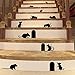 Produktbild GJQFJBS Diy lustige Kunst Graffiti Ratte Loch Boden Treppe Aufkleber Art Vinyl Home Decor braun 35x57cm