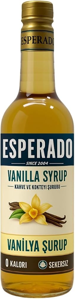 ESPERADO Şekersiz (Sugar Free) Vanilyalı Aromalı Kahve & Kokteyl Şurubu - 750 ml-
