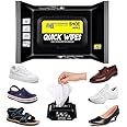 Natural Sneaker & Shoe Cleaner Wipes - 1 Packs of 80 - Portable Sneakers Cleaner Shoe Wipes Quickly Remove Dirt & Stains - These Disposable Shoe Cleaning Wipes Can Be Used On Most Footwear