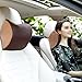 Produktbild AREDOVL Car Interiors Space Memory Baumwolle Kopfstütze Nackenkissen Vier Jahreszeiten Leder Kissen (Color : Classic Brown)