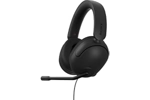 Sony INZONE H3 Wired Gaming Headset, Over-Ear Headphones with 360 Spatial Sound, Discord Certified, Flip-Up Mic, Compatible with PC and PlayStation 5 – Black