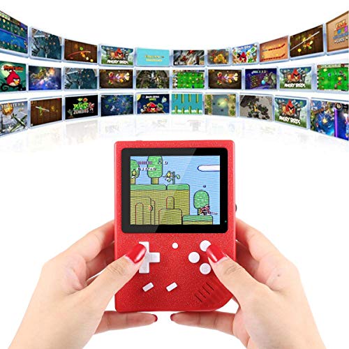 Preisvergleich Produktbild LayOPO USB-Aufladung Retro-Spielkonsole, tragbar, 600 eingebaute Handheld-Spiele, tragbar, digital, 8,9 cm (3,5 Zoll) LCD-Bildschirm, Spielunterhaltung, Weihnachten, Gameboy, Kinder rot