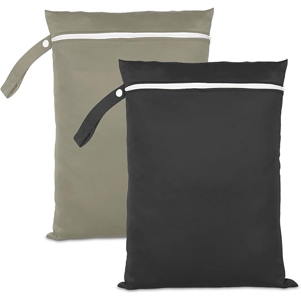 FRETONBA Wetbag Lot De 2 Sacs Réutilisables Avec Fermeture éclair