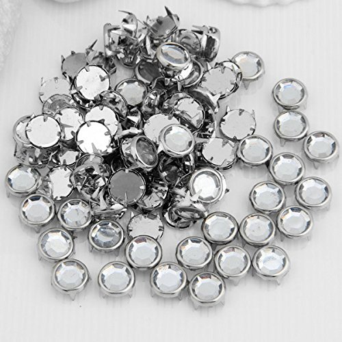 Skyllc® 100X Remaches Metal Circonita 8mm Redondo Tachuelas Bolsa Calzado
