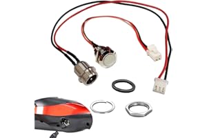 FEC GLDYTIMES Hoverboard charger port Replacement for Electric Smart Self-Balancing Hover board (3 Prong 2 Wires Charging Port with Power Switch)