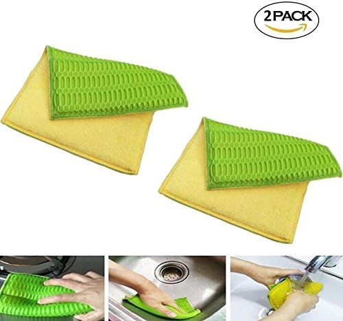 Seroda Sponge Dishes Scrub Sponge Cleaning Sponges Cellulose Scrub Sponge of 2 Count
