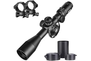SPINA OPTICS 4-16x44 FFP First Focal Plane Riflescopes with Mil-dot Reticle and Parallax Adjustment, Waterproof, Fogproof Black Rifle Scope, 30mm Tube