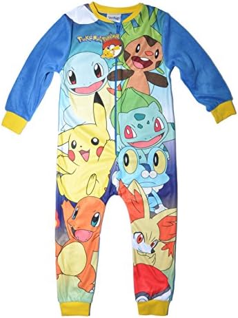 Official Nintendo Licensed Pokémon Go Onesie Sleepsuit Pyjamas for Kids Boys Girls - Ages 4 to 11 Years-110cm-Design 1