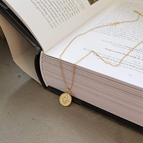 Hioowiu Collier en Argent Sterling 925 Scout Fleur Collier en Or Conception chaîne Courte