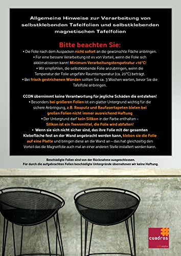 selbstklebende magnetische Tafelfolie 50×100 – schwarz – - 8