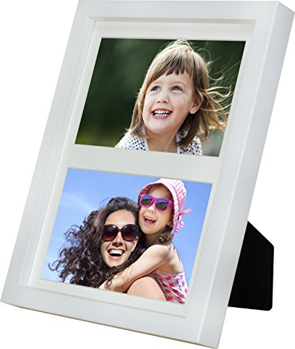 BD ART 17 x 23 cm múltiples Marco, Fotos, galería de Fotos con paspartú y 2 Foto de recortados para Fotos de 10 x 15 cm, Color Blanco