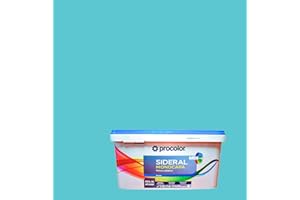 PINTUROM Pintura de Interior Monocapa Sideral Mix. Colores del Mundo. Alta cubrición, Lavable, Colores duraderos. Cubeta de 4 L. (4 L., Turquesa natural - Mediterráneo)