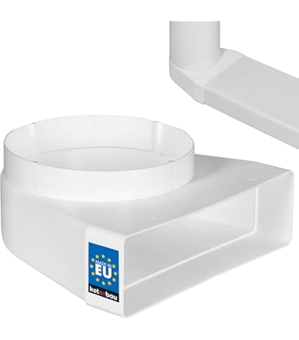 Soporte Canal Plano KOTARBAU® Abrazadera Fijación Canal Plano, 204 60 Mm, Canal Soporte Montaje Ventilación Plástico