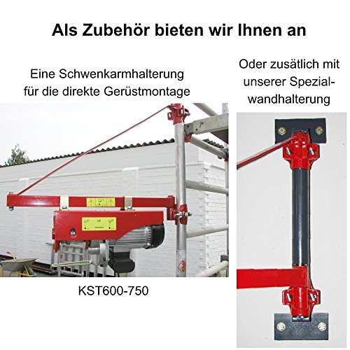 CROSSFER PA400A Elektrischer Seilhebezug 230Volt für 200kg/400kg Last Seilwinde mit Umlenkrolle als Flaschenzug Seilzug 12 Meter Hubhöhe Hebezug Lastkran - 6
