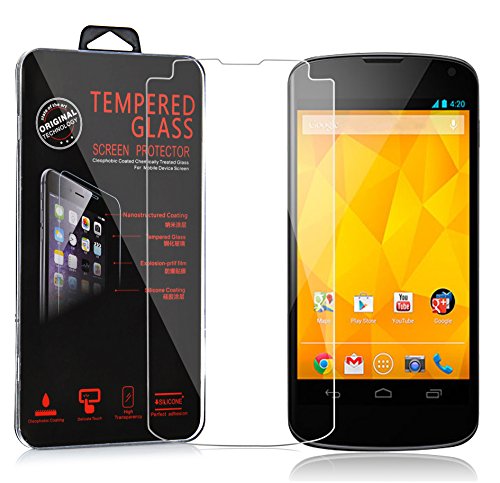 cadoraboTempered Glass compatible with LG Google Nexus 4 in HIGH TRANSPARENCY - Screen Protection 3D Touch compatible with 9H Hardness - Bulletproof Display Saver