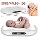 Popamazing Non Slip Digital Electronic Precise Handy Weighing Baby Infant Pet Scales 20kgs/44lbs - 10g