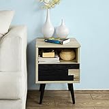 SoBuy® Mesilla de noche con cajón y hueco, Mesita de noche, Mesa de centro, Mesa de café, FRG142, ES