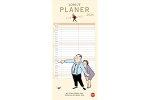 Loriot Planer für zwei 2025: Humorvoller Partnerkalender mit 2 Spalten und viel Platz für Eintragungen. Wandkalender. Planer 2025 zum Eintragen. Jahres-Planer für 2 Personen. (Loriot Kalender Heye)