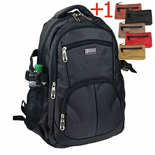 Bag Street Rucksack f  r Damen und Herren mit Fach f  r Netbook Dunkelgrau