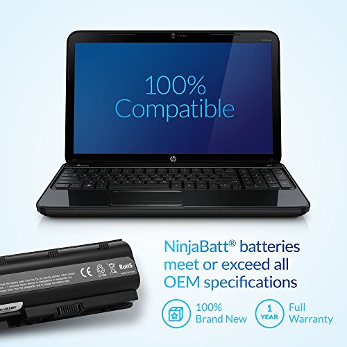 NinjaBatt Laptop-Akku für HP 593553-001 593554-001 MU06 593562-001 Pavilion G6 HSTNN-LB0W HSTNN-UB0W HSTNN-Q62C HSTNN-E08C HSTNN-DB0W WD548AA HSTNN-LB0Y HSTNN-LBOW HSTNN-E09C Presario CQ56 CQ57 - 6