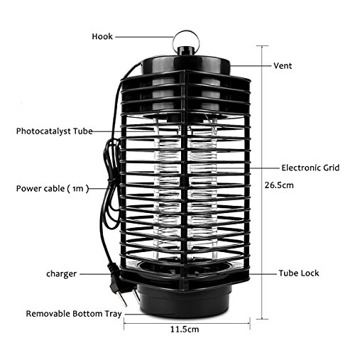 Insektenvernichter NuoYo Innen Mückenfalle Elektrische Zapper Tötet Mücken und Insekten Artefakte Photokatalysator Keine Strahlung Ruhige Mosquito Lampe 220V kein Schalter CE ROHS Zertifizierung - 2