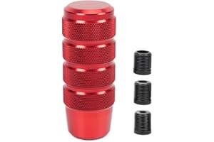 muge racing Universal Gear Shift Knob ，Shifter Knob Universal for Most Cars with 3 Adapters(8mm/10mm/12mm)-Red