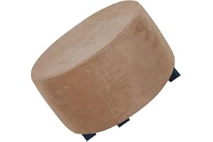 FAiruo Elasticizzato Copri Pouf -Ottomano Rotondo Jacquard Copri -Velluto Copri Pouf Rotondo -Lavabile Copertura Dell'Ottomano -Tondo Fodere Coprisgabello Poggiapiedi (Color : @I, Size : 50cm-58cm)