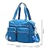 BAO CORE Ultra Large Multi-pockets Womens Top-handle Cross-body Shoulder Travel Bag Casual Nylon Handbag Mummy Nursery Baby Diaper Nappy Changing Messenger Bag 49x16x38 cm, See Blue