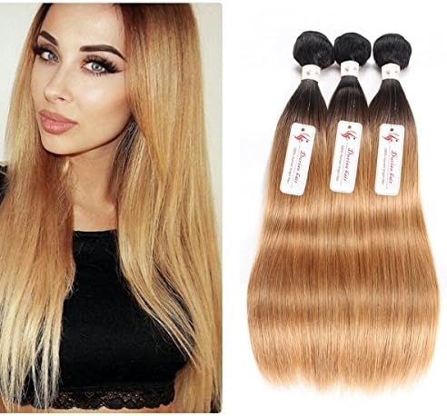 Durian Hair Two Tone 1B/27 Brazilian Straight Remy Hair 100% Ombre Human Hair Weave 3 Bundles 100g/pcs (16 18 20 inch)