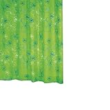 Ridder 463050-350 Duschvorhang Textil ca. 180 x 200 cm, Hula-Hup grün inklusive Ringe