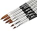 6pcs Nail Art Acrylic Cosmetic Makeup Brushes & Detachable Lid Pen Kit L422