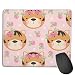 Produktbild Tigers and Roses On Pink Computers Thick Keyboard Non-Slip Rubber Base Mouse pad Mat 7 X 8.6 inch