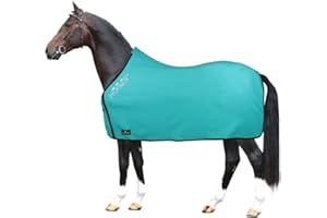 Horses, Manta Polar Para Caballos, Modelo Basic, Suave y Confortable, Ideal Para Transporte y Después del Trabajo (Azul- 120 cm)