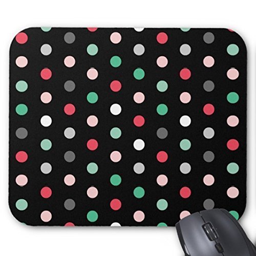 Fly Mousepad Personalisierte Mauspad Individuelle Punkte auf Schwarz Bunte Maus Pad