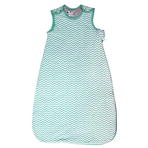 Baby Sleep Sack, 100% Cotton Wearable Blanket Baby Boy Girl Infant Kids Child Sleeping Bags Prevent Kicking Quilt (Green Stripes, 18-32 Month (105cm))