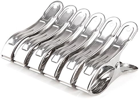 Comfysail 6pcs Pack Large Sized Stainless Steel Towel Bed Sheet Quilt Pegs/Clips Excellent for Household Outdoor