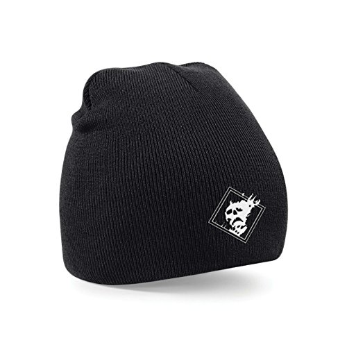 black wooly hat