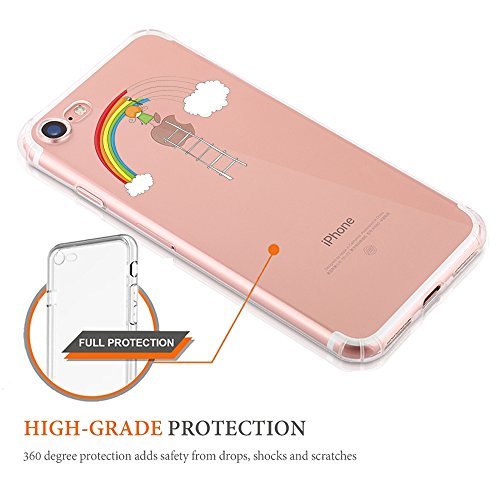 Qissy iPhone 7 Funda Carcasa iPhone 7 Case Cover Dibujos Animados Silicona Suave Funda para Apple iPhone 7 4 7   12 