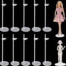 Supports De Poupées Au Crochet - Lot De 24 Avec Broches En Métal Et Bases En Bois - Pour Exposer Figurines