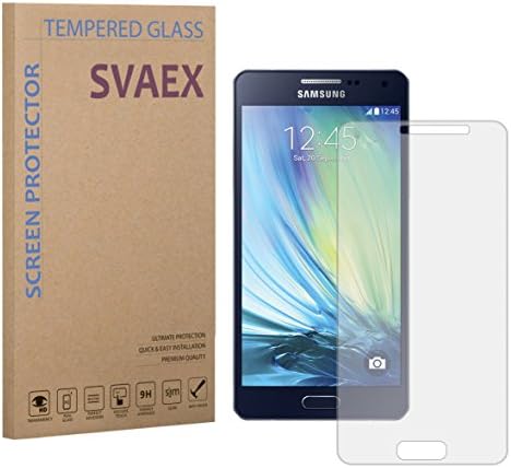 SVAEX Premium Tempered Glass Screen Protector For Samsung A5 (2015) - 0.3mm - HD Transparency - Oleophobic coating - 2.5D Round Edges - Delicate Touch - Japanese Glass
