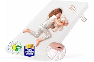 KIDS COLLECTIVE Matelas pour Enfant Smart - 80 x 160 cm - avec Housse Amovible - Lavable à 60 °C - pour lit d'enfant - 160 x 80 cm - Hauteur 8 cm - Certifié Eco5