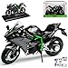Price comparison product image alles-meine.de GmbH Kawasaki Ninja H2 Schwarz Ab 2014 1/12 Aoshima Modell Motorrad mit individiuellem Wunschkennzeichen