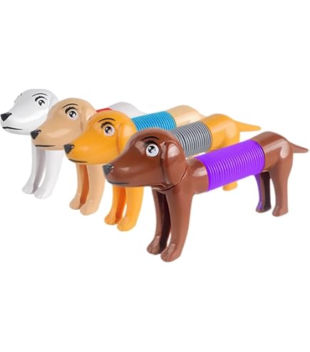 4 Stück Pop Tube Spielzeug Im Tierdesign – Dehnbares Sensory Toy Für Kinder | Stressabbau & Partyspaß
