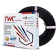 TWC Active Single Core Electrical Wire |Black, 45 Meter, 0.75 SQ.MM. |PVC electrical insulated copper wire | Cable for Domestic & Industrial Connection purpose | Flame Resistant |