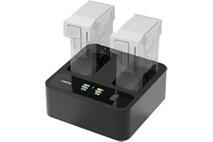 LIMETA Caricatore da 72 W per DJI Mini 5 Pro/4 Pro Batteria Accessori Intelligente Caricatore Rapido con Funzione Scarica Accessori per DJI Mini 3/3 Pro