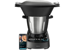 Cecotec Robot di Cucina Multifunzione Mambo 11090. 1600 W, 37 Funzioni, APP, Bilancia e Caraffa da 3,3 Litri in Acciaio Inox Adatto per Lavastoviglie, Ricettario e Accessori